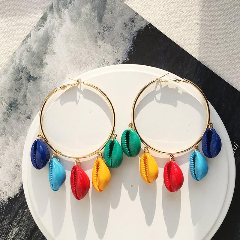 Image of Colorful Shell Earrings