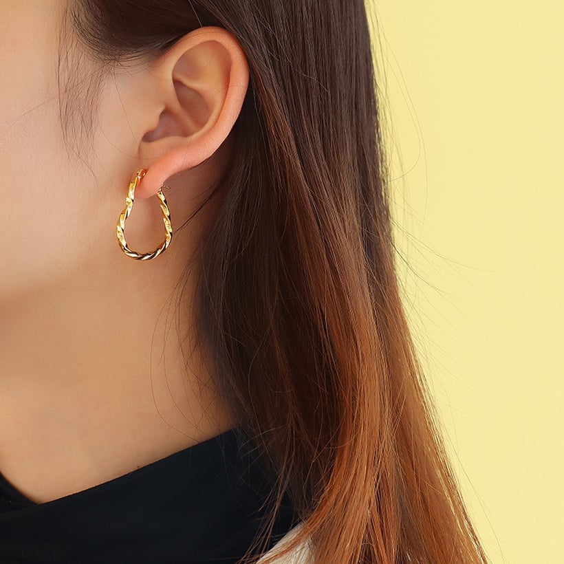 Image of Twisted Heart Earrings