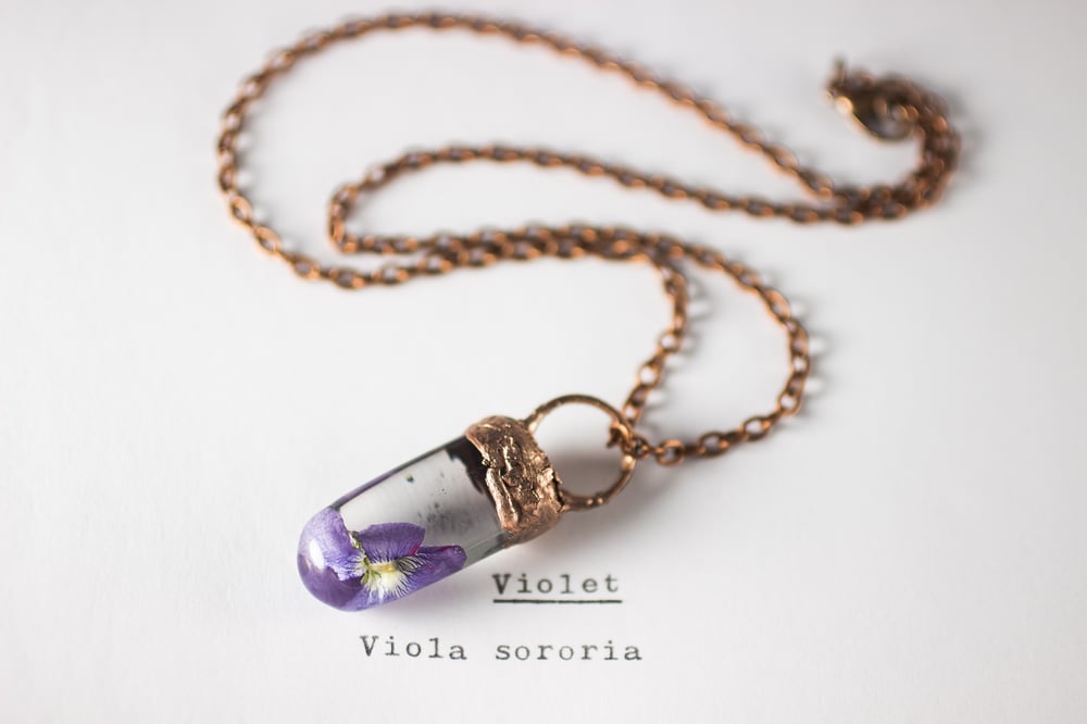 Image of Violet (Viola sororia) - Small Electroform Copper #1