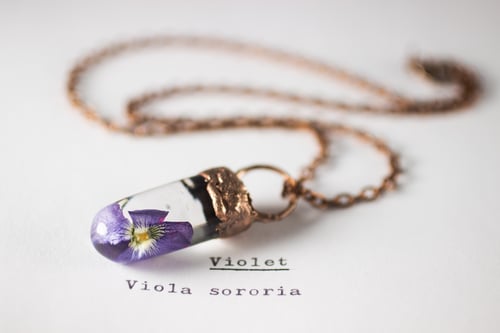 Image of Violet (Viola sororia) - Small Electroform Copper #1