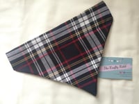 Image 3 of Black Tartan Dog Bandana