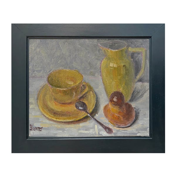 Image of 1930's, French Still Life with Brioche, Joseph Bontet 