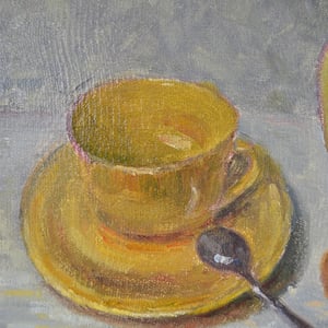 Image of 1930's, French Still Life with Brioche, Joseph Bontet