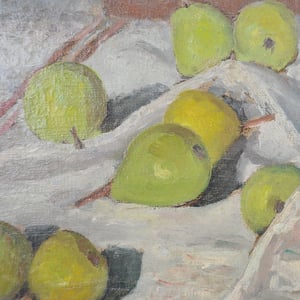 Image of 1930's, French Still Life, 'Pears,' Joseph Bontet