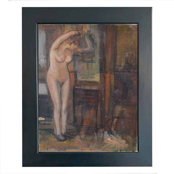Image of Early 20thC, French School Studio Nude Painting WAS 595.00