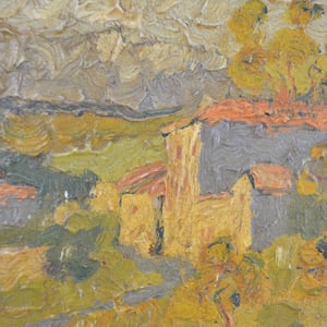 Image of Late 19th C French landscape oil Painting A. Davinet