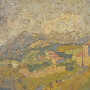 Image of Late 19th C French landscape oil Painting A. Davinet 