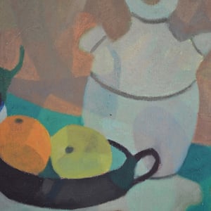 Image of Mid-century Painting, 'Oranges and Apples', Horas Kennedy