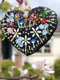 Image 2 of Mini hanging slate hearts