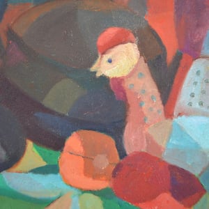 Image of Still Life Painting, 'Jug and Stems' Horas Kennedy (1917-1997)