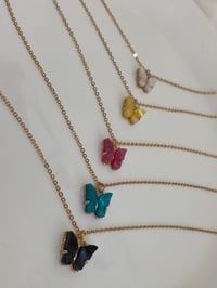 Gold butterfly necklace 