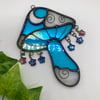 Iridescent Blue Catch a Falling Star Suncatcher