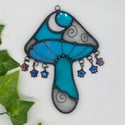 Iridescent Blue Catch a Falling Star Suncatcher 