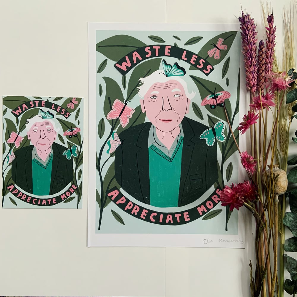 Image of David Attenborough Print/ Postcard