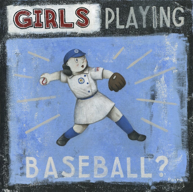 Image of Girls Playing Baseball?