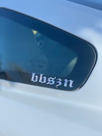 Image 2 of OLD ENGLISH “bbszn” MOSAIC HOLOGRAPHIC STICKER