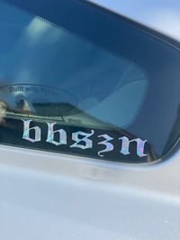 Image 1 of OLD ENGLISH “bbszn” MOSAIC HOLOGRAPHIC STICKER