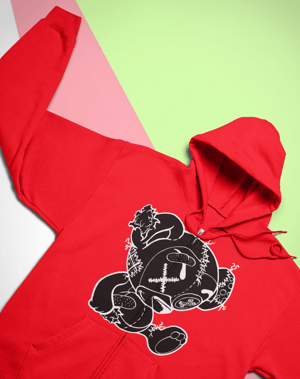 Image of BLACK "Barry the Bear"  ZIP UP HOODIE (click for color options)