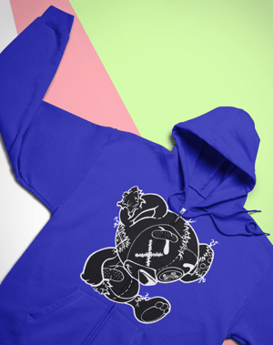 Image of BLACK "Barry the Bear"  ZIP UP HOODIE (click for color options)