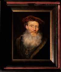Image 2 of Portrait of a bearded man with a velvet hat