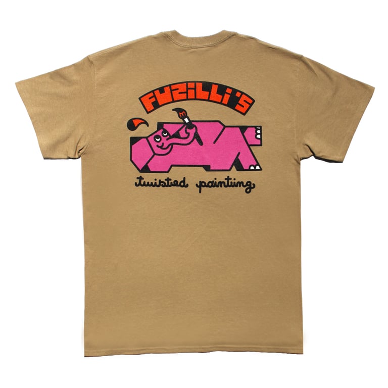 Twisted Painting Tee - beige