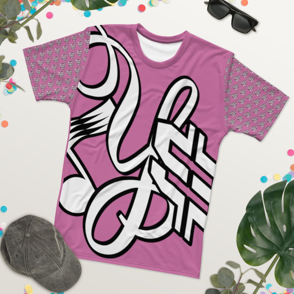 Image of YStress Exclusive Neon Pink, White and Black T-shirt