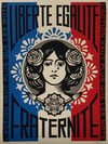 SHEPARD FAIREY "L`ACTION VAUT PLUS QUE LES MOTS" - SIGNED AND NUMBERED EDITION OF 650