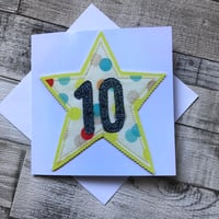 Spotty star 10 card