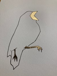 Image 2 of Gold leafed illustrated bird 