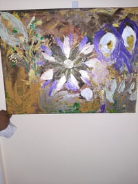 Image 4 of Traditional Flowers in Purples and Gold