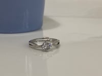 Silver diamond ring