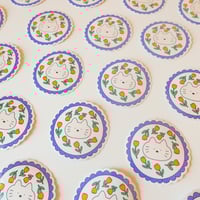 Image 3 of Cat & Flowers sticker