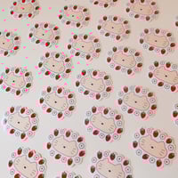 Image 4 of Cat & Strawberries sticker
