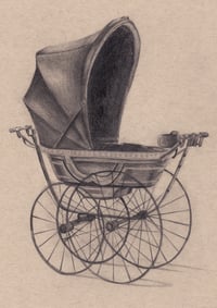Image 2 of Baby Buggy. Original graphite drawing