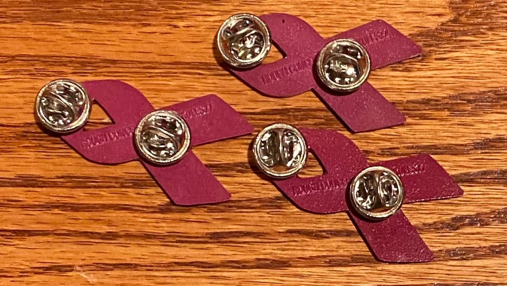 Fuck Cancer - Breast Cancer Awareness Pin Red Glow