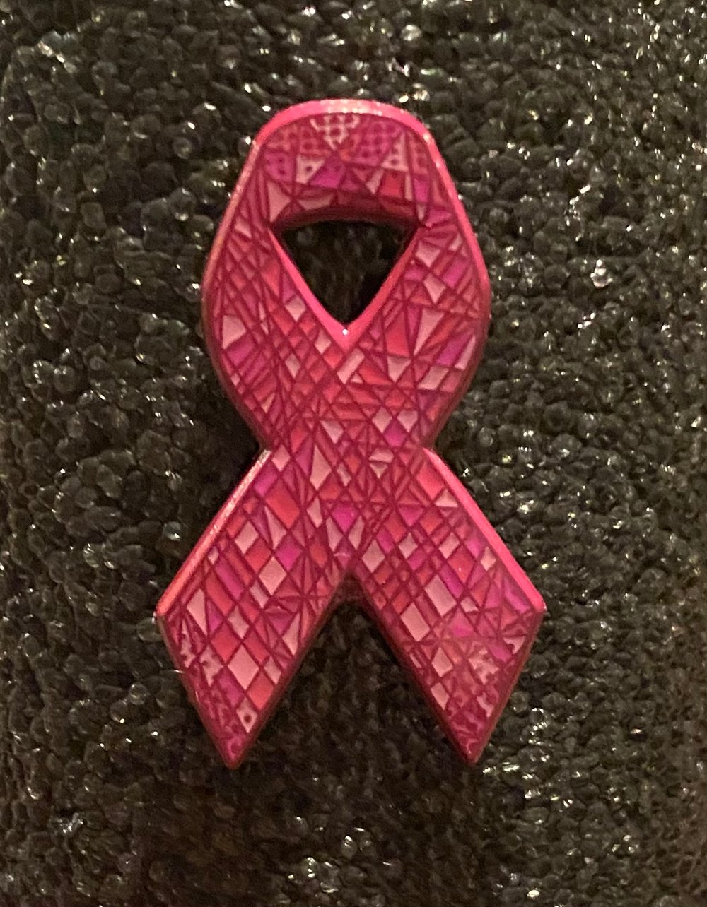 Fuck Cancer - Breast Cancer Awareness Pin Red Glow