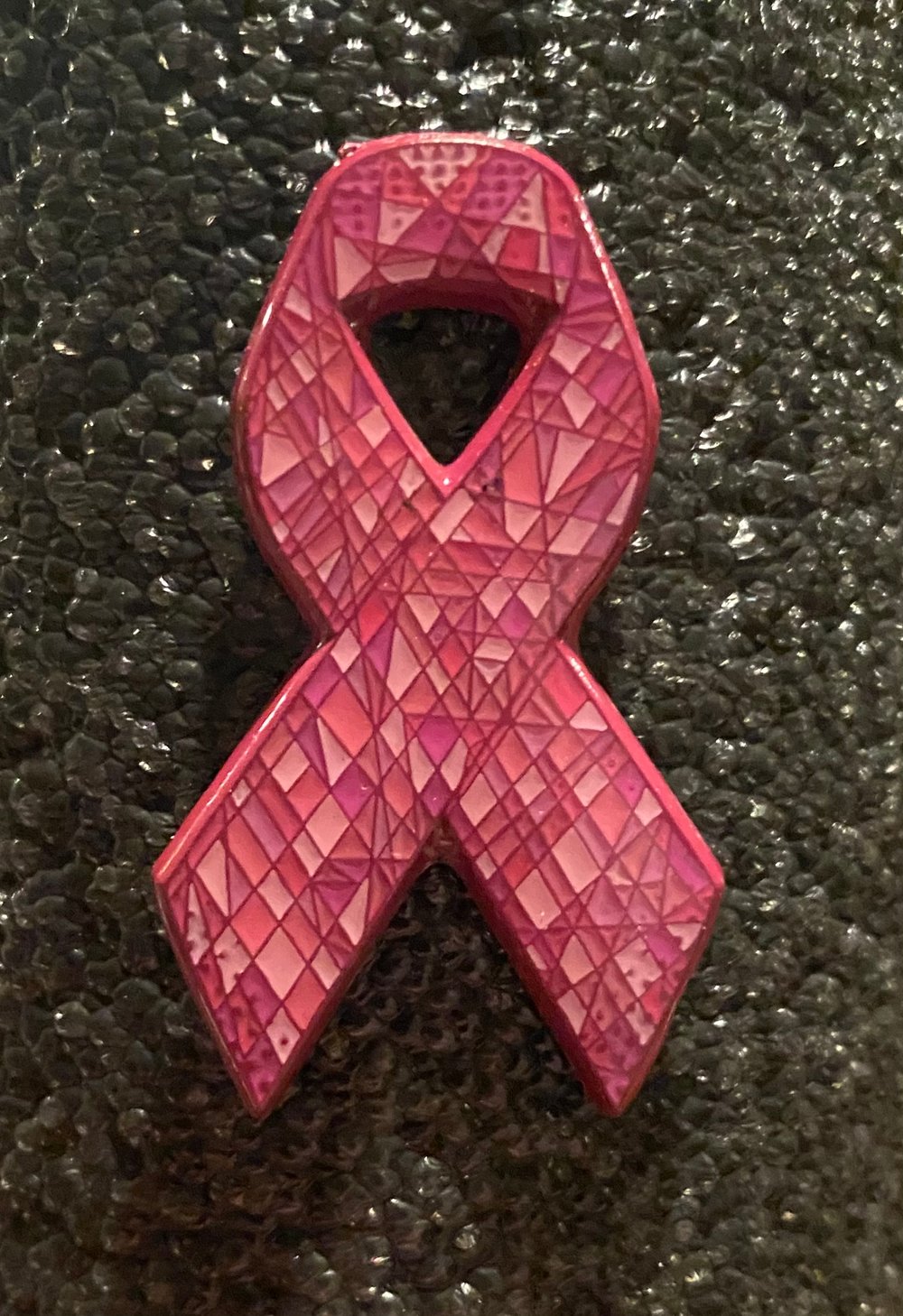 Fuck Cancer - Breast Cancer Awareness Pin white glow