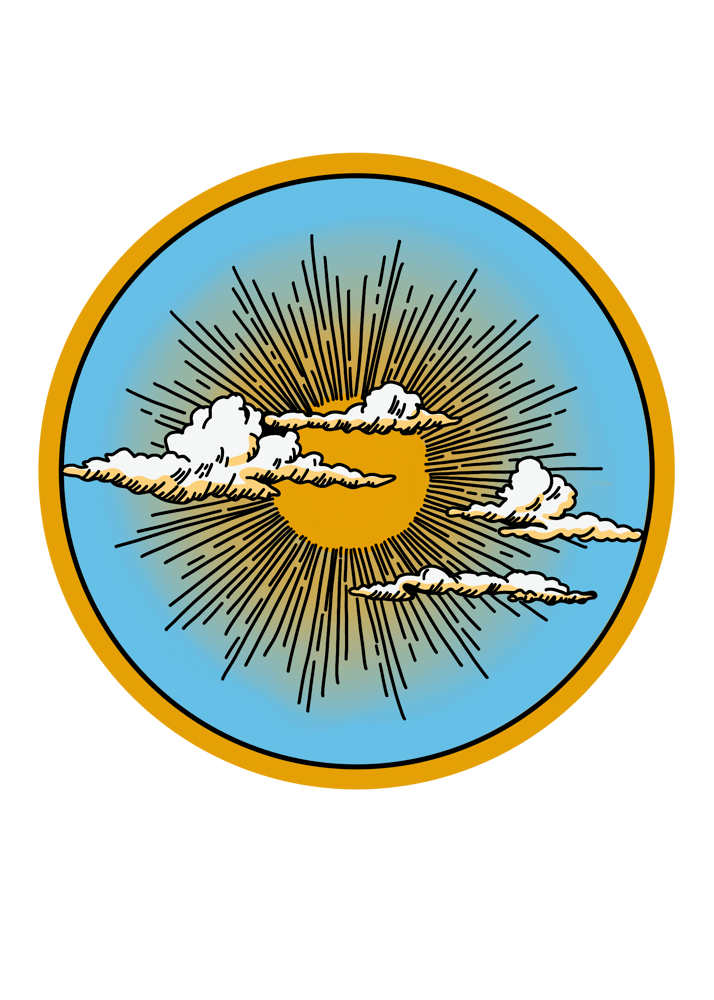 Image of Circular Sunset Sticker