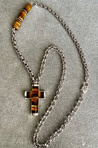 Image 2 of Amber Cross Necklace