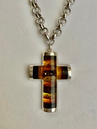 Image 3 of Amber Cross Necklace