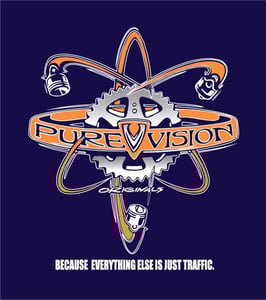 Image of Atom Logo T shirt Navy