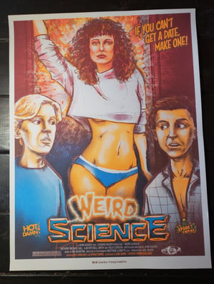 WEIRD SCIENCE Silkscreen Movie Poster 