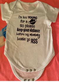 Image 2 of Personalize customize Baby onesie /body suit 