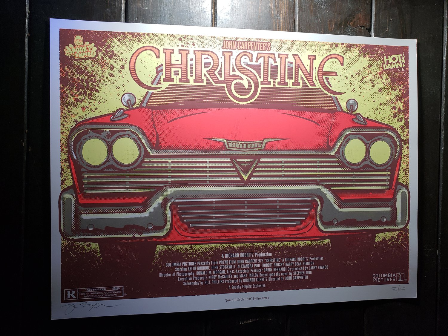 CHRISTINE Silkscreen Movie Poster