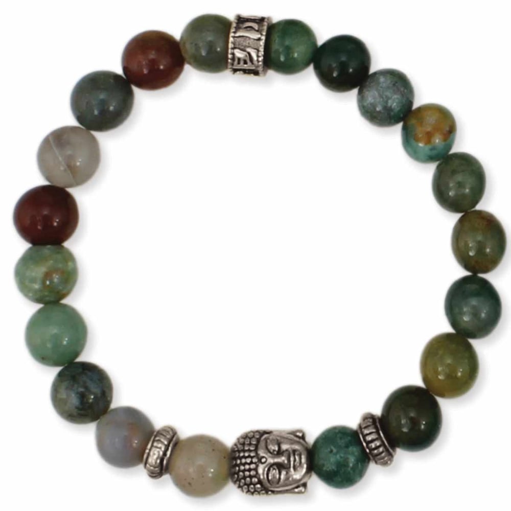 Image of Calming Buddha Jasper Bead Bracelet