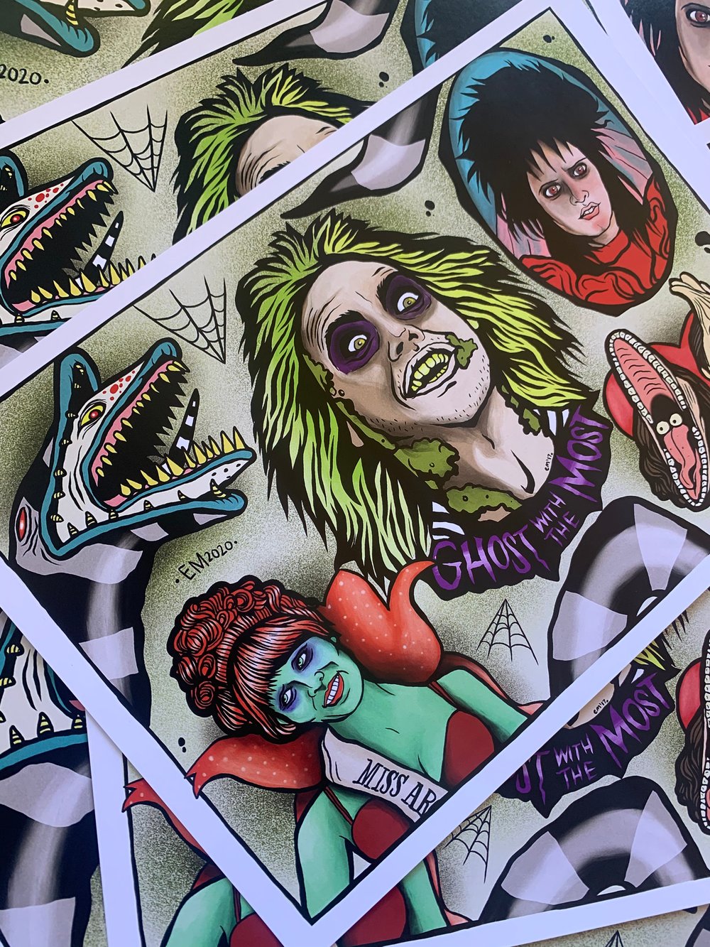 Beetlejuice flash art print 