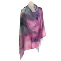 Image 2 of Cashmere Silk Wind Leaves Mauve