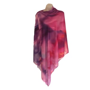 Image of Cashmere Silk Wind Leaves Pink