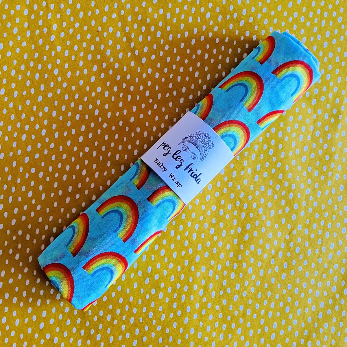 Image of Baby Wrap - Muslin - Rainbows