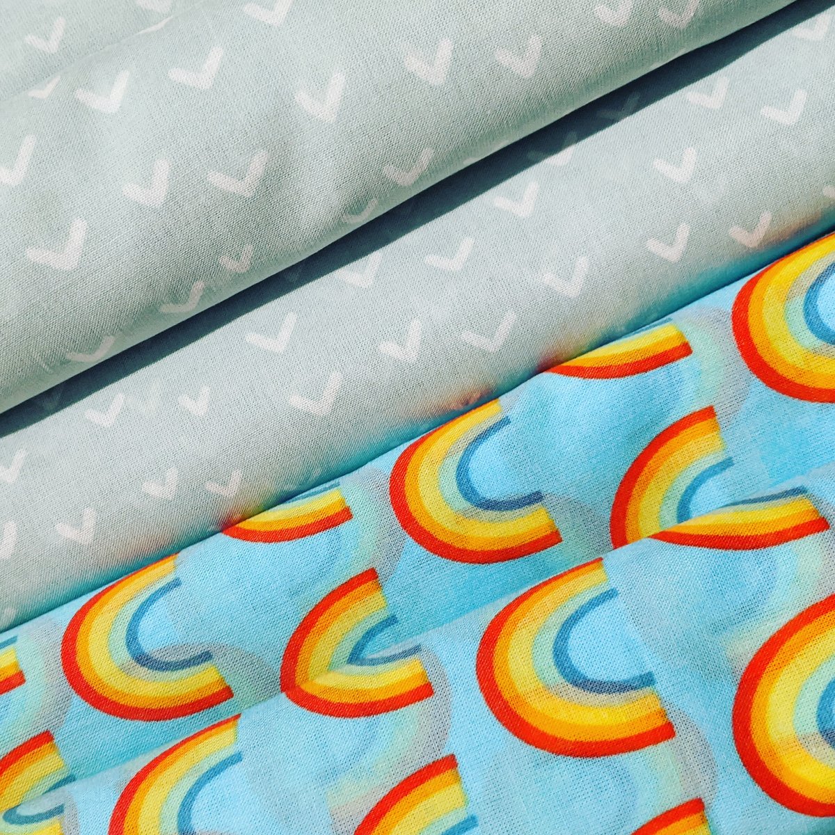 Image of Baby Wrap - Muslin - Rainbows